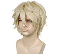 Alacos Perruque courte tendance à pointes pour femme Cosplay Halloween Noël Carnaval Déguisement Fête Cadeau + Bonnet