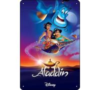 Aladdin (1992) Plaque en métal pour décoration murale vintage rétro 20,3 x 30,5 cm