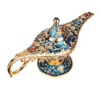 Aladdin Lamp Zinc Alloy Genie Lamp Vintage Aladdin Ornement Ornement Légende Magic Table Decoration pour la table d'accueil de bureau Cadeaux de décoration Home