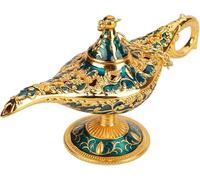 Aladdin Lampe miracle en métal 3D en relief Lampe décorative Bleu/doré | Gaufrage 3D, design élégant, léger (38 g), décoratif. Idéal comme accessoire de maison, pièce de collection ou cadeau créatif