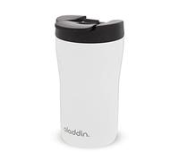 Aladdin Latte Leak-Lock Stainless Steel Mug 0.25L Blanc - Étanche - Tasse en Inox à Double Paroi Isolante - Pour la Plupart des Machines à Café - Mug de Voyage Sans BPA - Va au Lave-Vaisselle