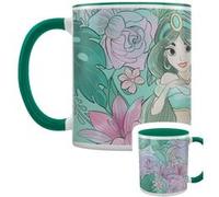 Aladdin Tasse Floral Jasmine Intérieur de couleur verte blanc Blanc G
