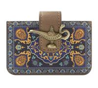 Aladdin Trois Souhaits Genie Emblème de Lampe Magique Portefeuille Porte-Cartes, Bleu