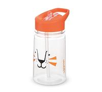 Aladdin Zoo Flip & Sip Gourde Enfant 0.43L Orange - Bouteille pour Enfants lion - Étanche - Sans BPA - Couvercle avec Paille - Boucle de Transport - Anti-Taches et Anti-Odeurs - Va au Lave-Vaisselle