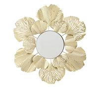 Aladeno Miroir Mural en Forme de Feuille de Ginkgo - Miroirs muraux décoratifs en métal pour Salon - Décoration Murale Moderne et Simple - Sculptures murales pour entrée, Chambre (Tipo B)