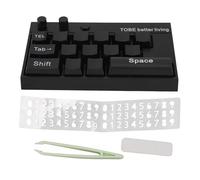 Aladeno Ornements de Clavier mécanique Décoration d'émulation de Clavier Décoration Artistique Numéro de stationnement temporaire Affichage Lumineux avec Autocollants numériques (Noir)