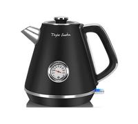 Aladin - Bouilloire rétro Vintage themomètre intégré, 2200W, 1,7L. Acier inoxydable, arrêt automatique, cadran de température.