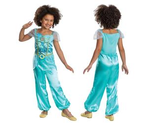 Aladin - Licence Officielle Disney - Déguisement Princesse Jasmine pour Enfant - Costume Complet avec Robe Et Détails Authentiques - Taille XS (3-4 Ans) - Matériaux Durables - Cadeau Magique
