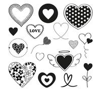 Aladine - 16 Tampons Coeurs - Tampons Enfant dès 6 ans - Stampo Funny - 85179