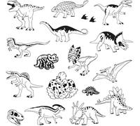 Aladine - 17 Tampons Dinosaures avec Encreur - Tampons Enfant dès 6 ans - Stampo Funny - Encre Lavable - Activité Enfant Dessin Garçon Fille - Idée Cadeau - 85174