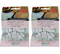 Aladine - 60 Perles de Cire à Cacheter - Blanc Mat - Pour Créer Sceau de Cire - Fleurs de Cire - Faire Part Mariage, Naissance, Lettres, Courriers, Menus & Cadeaux - 72607 (Lot de 2)