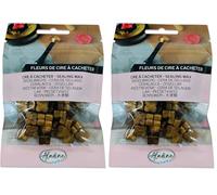 Aladine - 60 Perles de Cire à Cacheter - Or - Pour Créer Sceau de Cire - Fleurs de Cire - Faire Part Mariage, Naissance, Lettres, Courriers, Menus & Cadeaux - 72614 (Lot de 2)