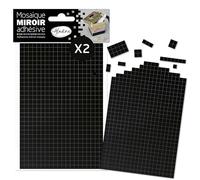 Aladine - Carrés Miroirs Adhésifs Noir - Mosaique - Loisirs Créatifs - 72676