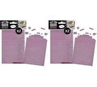 Aladine - Carrés Miroirs Adhésifs Rose - Mosaique - Loisirs Créatifs - 72672 (Lot de 2)