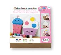Aladine - Coffret Cadre Bois À Peindre Kawaii - Bois certifié PEFC 100%
