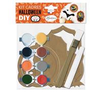 Aladine - Duo Cadres Halloween - Chat & Chauve-Souris - Kit Formes en Bois à Peindre - Formes en Bois Loisirs Créatifs - 85600
