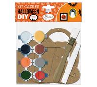 Aladine - Duo Cadres Halloween - Fantôme & Citrouille - Kit Formes en Bois à Peindre - Formes en Bois Loisirs Créatifs - 85601