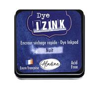 Aladine - Encreur Izink Dye Bleu Nuit - Encreur à Séchage rapide pour Tampons et Pochoirs - Scrapbooking et Carterie Créative - Encre Française - Taille M - 5 x 5 cm - Couleur Bleu Nuit 19270