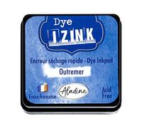 Aladine - Encreur Izink Dye Bleu Outremer - Encreur à Séchage rapide pour Tampons et Pochoirs - Scrapbooking et Carterie Créative - Encre Française - Taille M - 5 x 5 cm - Couleur Bleu Outremer