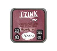 Aladine - Encreur Izink Dye Brou de Noix - Encreur à Séchage rapide pour Tampons et Pochoirs - Scrapbooking et Carterie Créative - Encre Française - Taille M - 5 x 5 cm - Couleur Marron 19267