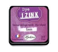 Aladine - Encreur Izink Dye Cassis - Encreur à Séchage rapide pour Tampons et Pochoirs - Scrapbooking et Carterie Créative - Encre Française - Taille M - 5 x 5 cm - Couleur Violet Cassis 19258