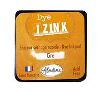 Aladine - Encreur Izink Dye Orange Cire - Encreur à Séchage rapide pour Tampons et Pochoirs - Scrapbooking et Carterie Créative - Encre Française - Taille M - 5 x 5 cm - Couleur Orange 19252