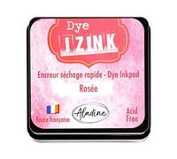 Aladine - Encreur Izink Dye Rosée - Encreur à Séchage rapide pour Tampons et Pochoirs - Scrapbooking et Carterie Créative - Encre Française - Taille M - 5 x 5 cm - Couleur Rose