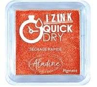 Aladine - Encreur Izink Quick Dry - Encreur à Séchage Rapide - Scrapbooking, Bullet Journal et Carterie Créative - Taille M - 5 x 5 cm - Couleur Orange