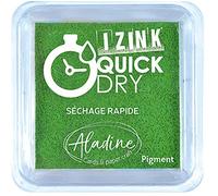Aladine - Encreur Izink Quick Dry - Encreur à Séchage Rapide - Scrapbooking, Bullet Journal et Carterie Créative - Taille M - 5 x 5 cm - Couleur Vert