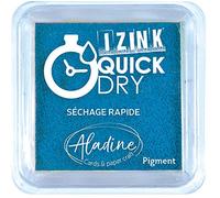 Aladine - Encreur Izink Quick Dry - Encreur à Séchage Rapide - Scrapbooking, Bullet Journal et Carterie Créative - Taille M - 5 x 5 cm - Couleur Turquoise