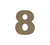 Chiffre 8 en bois MDF à décorer - 8 cm