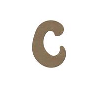 Aladine - Gomille Alphabet Lettre C - Support en Bois à Peindre et Décorer - Idéal Déco Intérieure, Chambre, Anniversaire - Bois Naturel 100% Français - Taille 8cm, Épaisseur 6mm