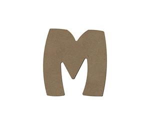 Aladine - Gomille Alphabet Lettre M - Support en Bois à Peindre et Décorer - Idéal Déco Intérieure, Chambre, Anniversaire - Bois Naturel 100% Français - Taille 8cm, Épaisseur 6mm