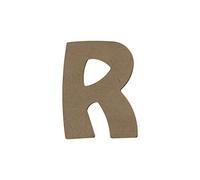 Aladine - Gomille Alphabet Lettre R - Support en Bois à Peindre et Décorer - Idéal Déco Intérieure, Chambre, Anniversaire - Bois Naturel 100% Français - Taille 8cm, Épaisseur 6mm