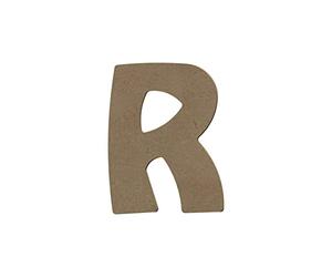 Aladine - Gomille Alphabet Lettre R - Support en Bois à Peindre et Décorer - Idéal Déco Intérieure, Chambre, Anniversaire - Bois Naturel 100% Français - Taille 8cm, Épaisseur 6mm