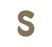 Aladine - Gomille Alphabet Lettre S - Support en Bois à Peindre et Décorer - Idéal Déco Intérieure, Chambre, Anniversaire - Bois Naturel 100% Français - Taille 8cm, Épaisseur 6mm