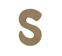 Aladine - Gomille Alphabet Lettre S - Support en Bois à Peindre et Décorer - Idéal Déco Intérieure, Chambre, Anniversaire - Bois Naturel 100% Français - Taille 15cm, Épaisseur 6mm