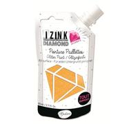 Aladine - Izink Diamond 24 Carats - Glitter Paint with Rainbow Effect - Ultra Concentrated Glitter - Decoration Any Support - DIY and Creative Leisure - 80 ml - Orange