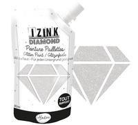 Aladine - Izink Diamond Blanc Nacré 80 ml - Peinture Pailletée - Pour Tout Support : Papier, Tissu, Béton, Métal, Bois - DIY et Loisirs Créatifs - Déco Brillante - Blanc Brillant - 80829