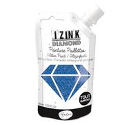Aladine - Izink Diamond - Peinture Pailletée - Ultra Concentrée en Paillettes - Décoration Tout Support - DIY et Loisirs Créatifs - Made in France - Gourde Souple 80 ml - Bleu
