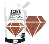 Aladine - Izink Diamond - Peinture Pailletée - Ultra Concentrée en Paillettes - Décoration Tout Support - DIY et Loisirs Créatifs - Made in France - Gourde Souple 80 ml - Rouge