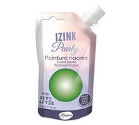 Aladine - Izink Pearly - Peinture Nacrée - Ultra Couvrante, Tout Support - DIY et Loisirs Créatifs - Gourde Souple 80 ml - Vert