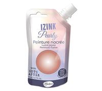 Aladine - Izink Pearly - Peinture Nacrée - Ultra Couvrante, Tout Support - DIY et Loisirs Créatifs - Gourde Souple 80 ml - Rose