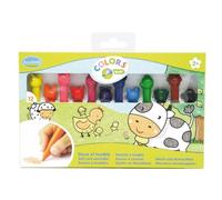 ALADINE Kit 12 Crayons Cire Enfant Stampo'minos