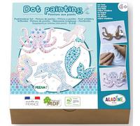 Aladine - Kit Dot Painting Sirène - À partir de 6 ans - Peinture aux Points Enfant - Coffret Loisirs Créatifs - Garçon Fille - Idée Cadeau Anniversaire, Noël - 85483