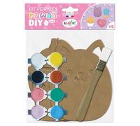 Aladine - Kit Formes à Peindre Kawaii - Formes en Bois Loisirs Créatifs - 85515