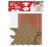 Aladine - Kit Pixel Art « Étoiles Cuivre » - Loisirs Créatifs - Noël - 85651