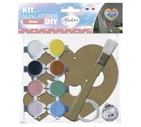 Aladine - Kit Suncatcher Coeur - Kit Attrape-Soleil à Peindre - Activité Créative - Bois Certifié Pefc 100% - Amour - Fabriqué en France - 85619
