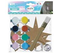 Aladine - Kit Suncatcher Colombe- Attrape Rêve - Kit Loisir Créatif - Forme en Bois + Pinceau + 8 Peintures + Ficelle + Boule Translucide - 85621