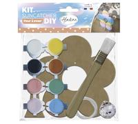 Aladine - Kit Suncatcher Fleur - Kit Attrape-Soleil Fleur à Peindre - Activité Créative - Bois Certifié PEFC 100% - Nature Floral - Fabriqué en France - 85622